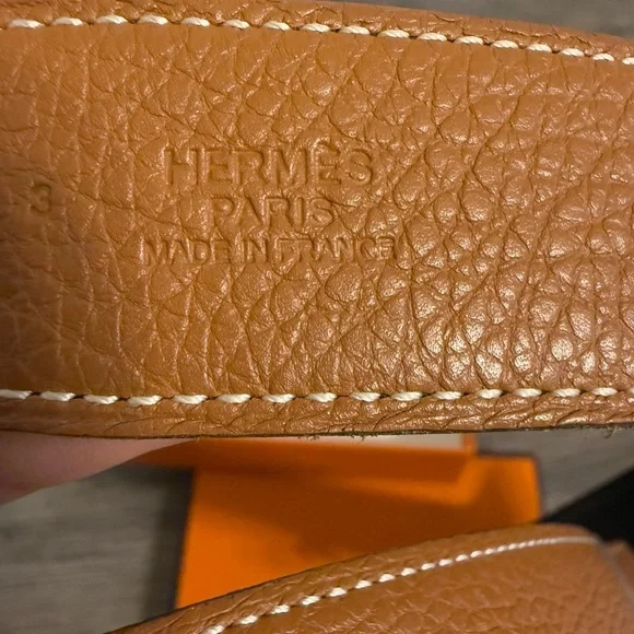 HERMES Black Constance H Belt Buckle & Reversible Leather Strap - Picture 6 of 8